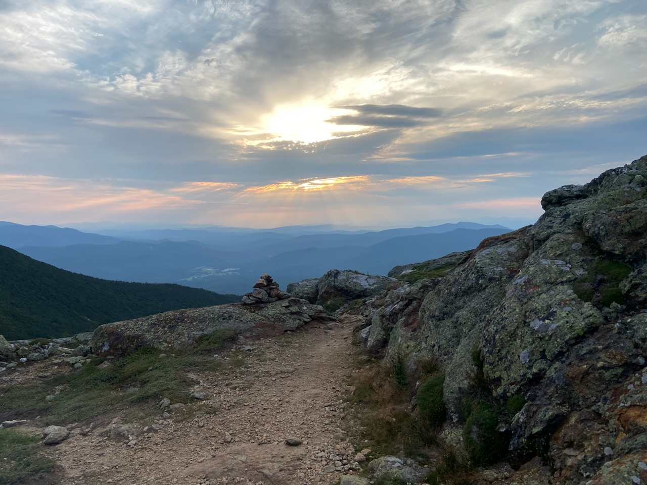 Sunset at four thousand feet on the shoulder of Mt. Washington in New Hampshire